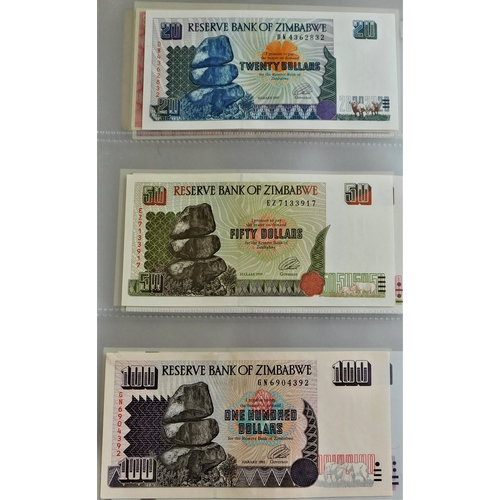 894 - Zimbabwe 1980-2009-A collection of (72 notes) mixed collection