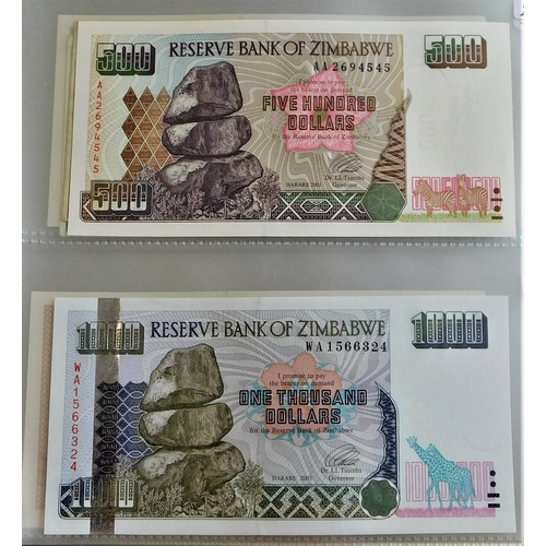 894 - Zimbabwe 1980-2009-A collection of (72 notes) mixed collection