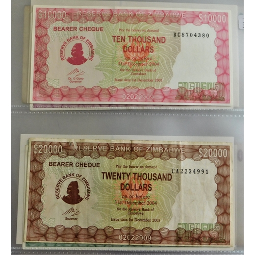 894 - Zimbabwe 1980-2009-A collection of (72 notes) mixed collection