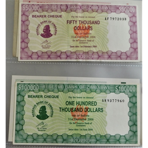 894 - Zimbabwe 1980-2009-A collection of (72 notes) mixed collection