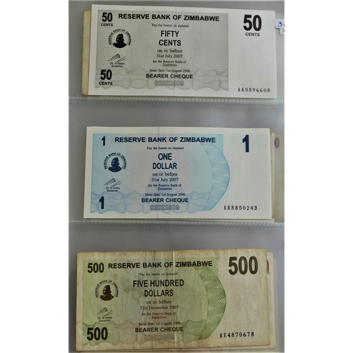 894 - Zimbabwe 1980-2009-A collection of (72 notes) mixed collection