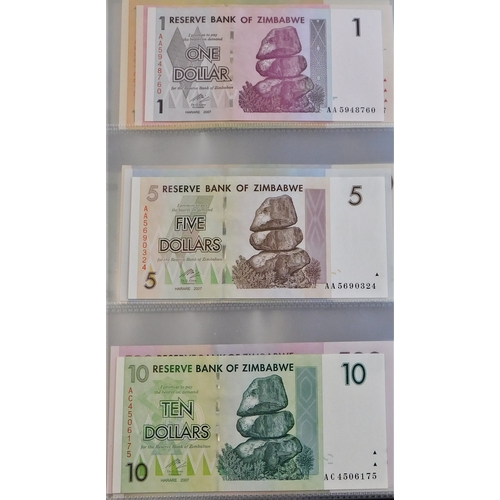 894 - Zimbabwe 1980-2009-A collection of (72 notes) mixed collection