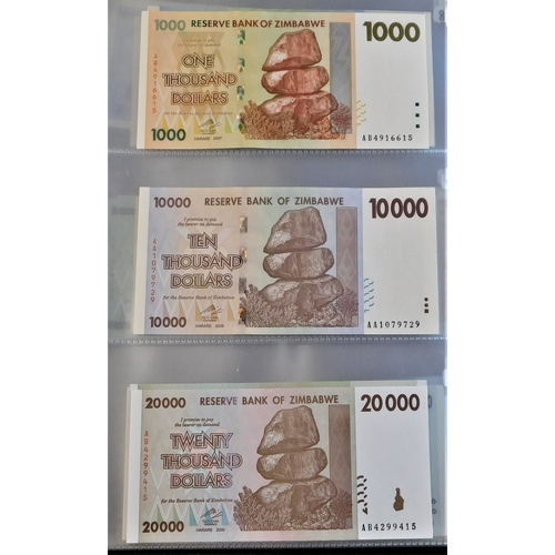 894 - Zimbabwe 1980-2009-A collection of (72 notes) mixed collection