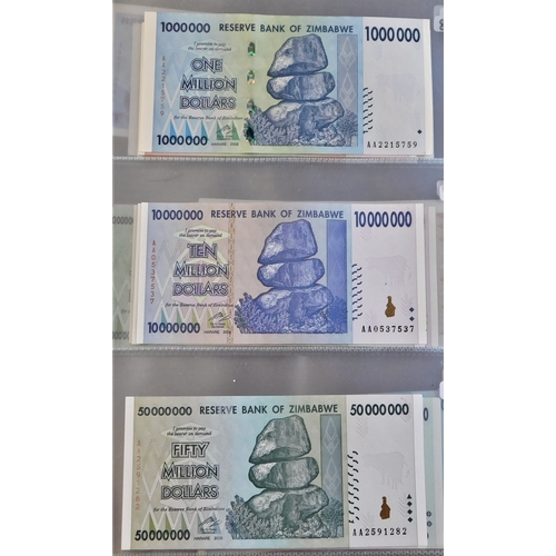 894 - Zimbabwe 1980-2009-A collection of (72 notes) mixed collection