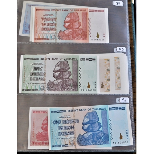 894 - Zimbabwe 1980-2009-A collection of (72 notes) mixed collection