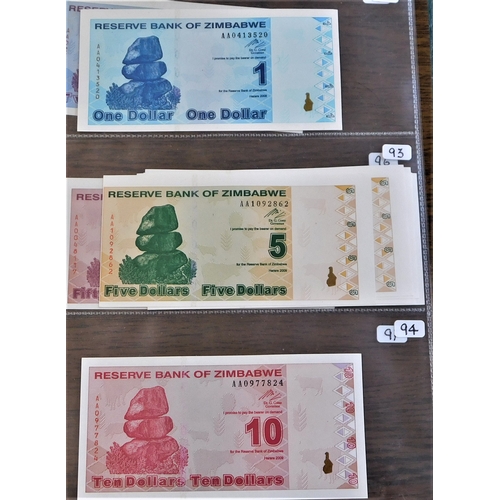 894 - Zimbabwe 1980-2009-A collection of (72 notes) mixed collection