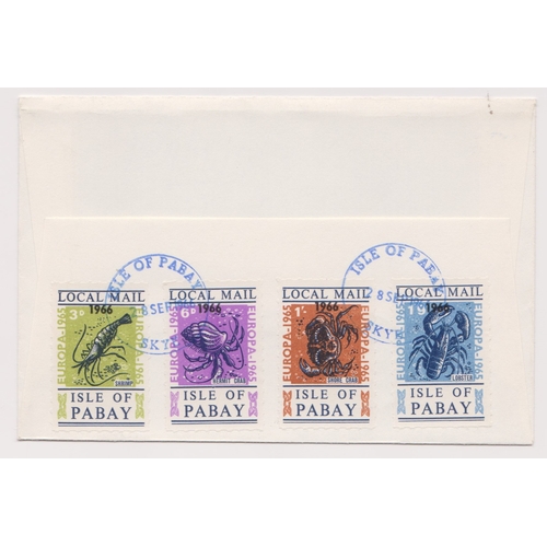 441 - Cinderellas-Offshore Island Pabay-Europa Fauna Local Post-group including a cover - stamps and souve... 