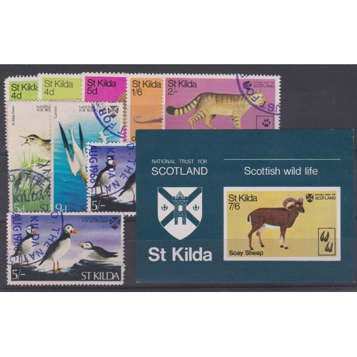 455 - Cinderellas-Offshore Islands St Kilda-National Trust Scotland Wild Life and Birds Stamps and miniatu... 