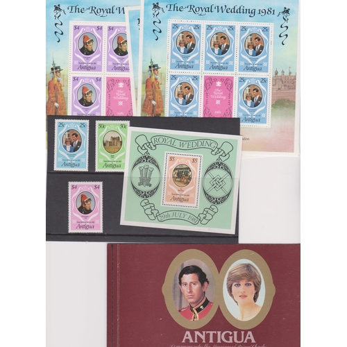 Antigua 1981 Royal Wedding SG702 704 u m set SG MS705 u m