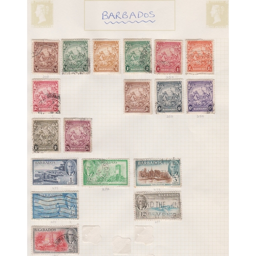 515 - Barbados 1892-1994-Selection of u/m,m/m and used definitives and commemoratives on (8) pages-cat val... 