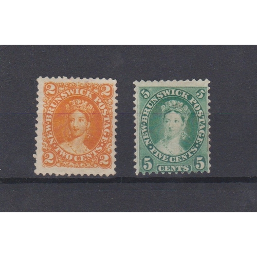 540 - Canada-New Brunswick 1860-definitives SG10 m/m 2c SG15 m/m 5c-cat value £63