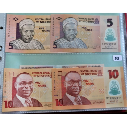 802 - Nigeria 1958-2006-A collection of (35 notes) P2-P36 many later AUNC