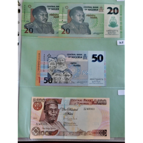 802 - Nigeria 1958-2006-A collection of (35 notes) P2-P36 many later AUNC