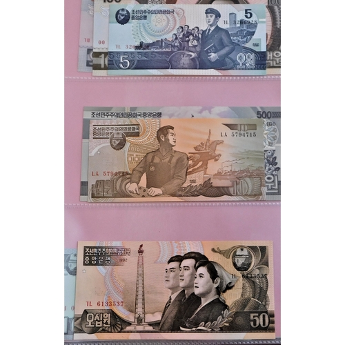 803 - North Korea 1947-2000-A collection-good range of (23 notes) mostly AUNC several scarce