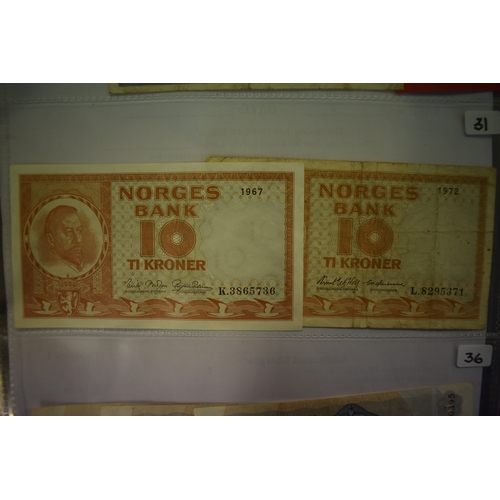 804 - Norway 1955-2000-Small range P30 to P50 AVF to AUNC (10 notes)