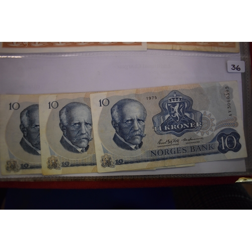 804 - Norway 1955-2000-Small range P30 to P50 AVF to AUNC (10 notes)