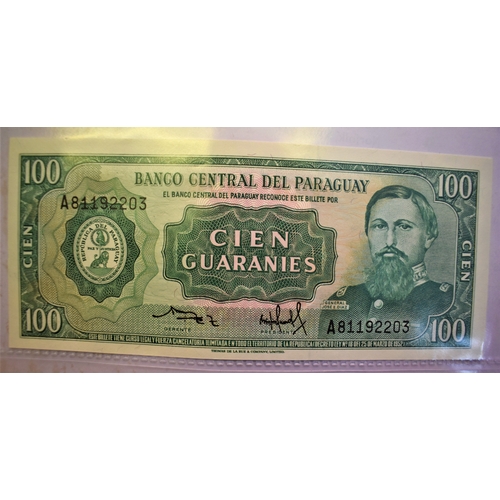 810 - Paraguay 1952-2005-(P193-P228) collection of (10 notes) VF to AUNC