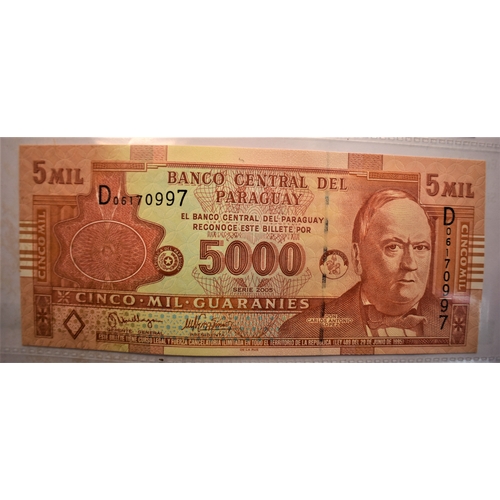 810 - Paraguay 1952-2005-(P193-P228) collection of (10 notes) VF to AUNC