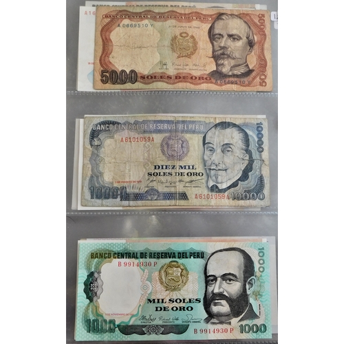 811 - Peru 1962-(P83) to 1990 (P148) collection of (24 notes) VG to AUNC