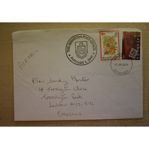 525 - Bermuda 1979-2000-Group of (6) FDC's (5) posted to UK 1 unaddressed plus envelope posted airmail to ... 