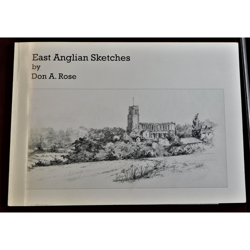 15 - Rose - Don. A - 'East Anglian Sketches'- black and white sketches signed copy - excellent condition