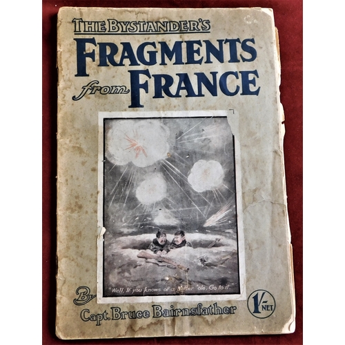 23 - Booklet - Bairnsfather Capt. Bruce -'The Bystander's Fragments From France - Comic illustration in b... 