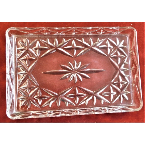 26 - Glass Dressing Table Tray - with cut out star shaped design - very good condition