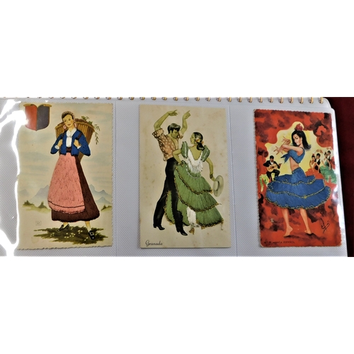 313 - Silk Postcards with Spanish Dancers - (10) very good condition, nice lot