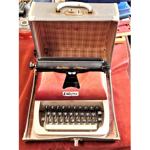 37 - Typewriter - Lilliput portable typewriter with case - in need of restoration