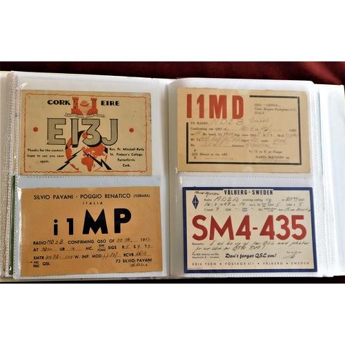 229 - Labels - World Wide Amateur Radio station labels (messages) 1947 - 1948 era (over 100 labels) in alb... 