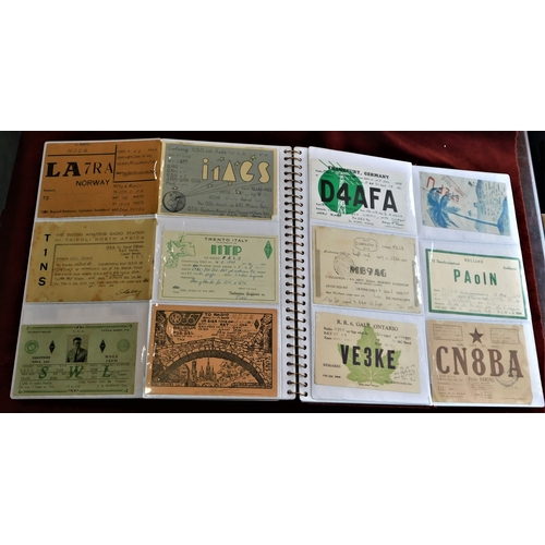 230 - Labels - World Wide Amateur Radio station labels (messages) 1947 - 1948 era (over 100 labels) in alb... 