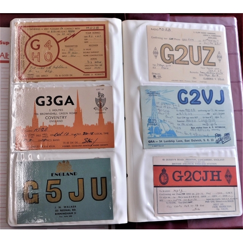 231 - Labels - World Wide Amateur Radio station labels (messages) 1947 - 1948 era (over 100 labels) in alb... 