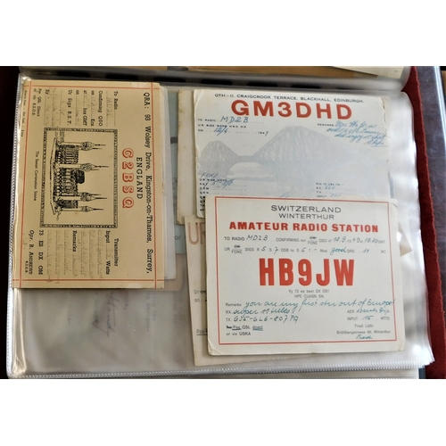 232 - Labels - World Wide Amateur Radio station labels (messages) 1947 - 1948 era (over 100 labels) in alb... 