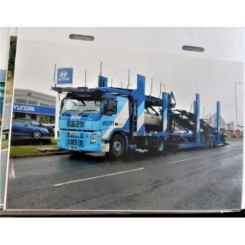 242 - Haulage -'ECM Car Transporters' - 192 photos (Postcard size) of ECM Car Transporters well presented ... 