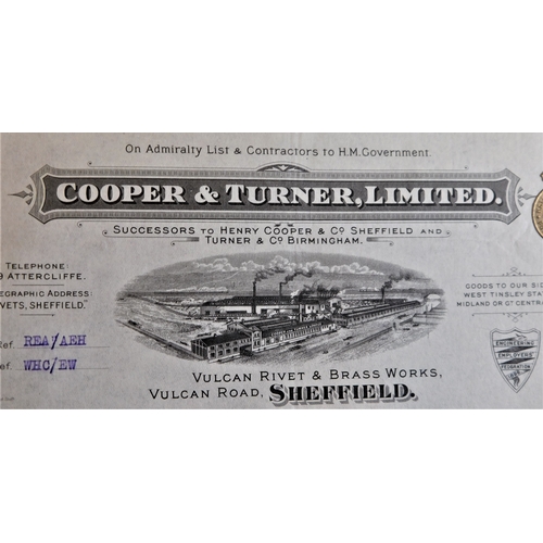 174 - Quotation 30th Mar 1923 - Cooper & Turner Ltd. Quotation to Abbott & Co. (Newark) Ltd. For Mild Stee... 