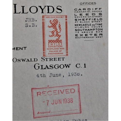 179 - Letter 4th June 1938 - Stewart and Lloyds Ltd - Letter to Abbott & Co. (Newark) Ltd., stating they c... 