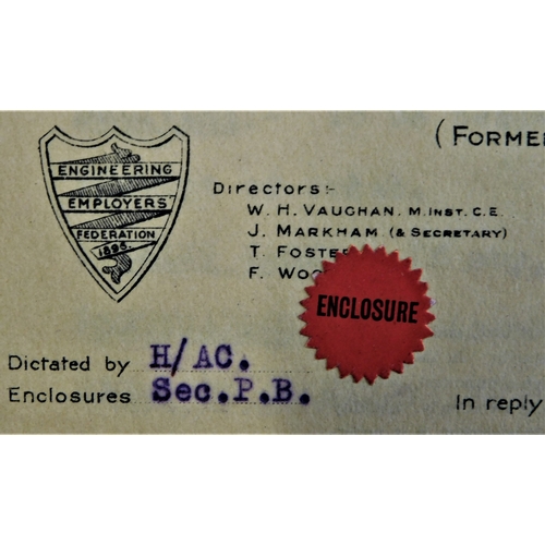 181 - Letter 5th Sept 1922 - The Vaughan Crane Company Ltd - (Formally Vaughan + Son Ltd) - Letter to Abbo... 