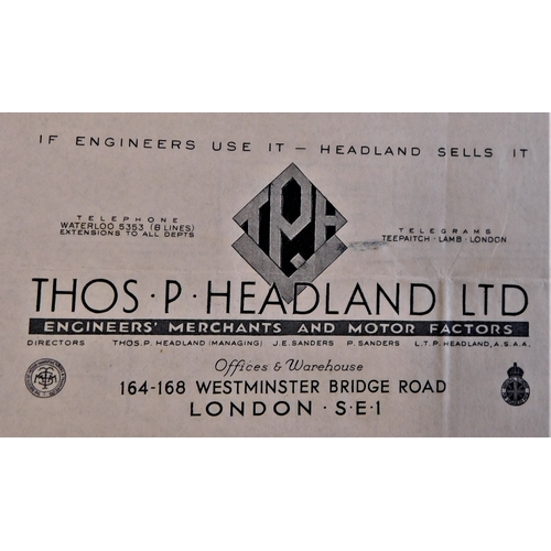 184 - Letter 6th Nov 1937 - Thos.P.Headland Ltd - Letter to Abbott + Co(Newark) Ltd - Requesting the alter... 