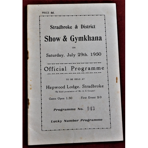 203 - PROGRAMMES - Shaw and Gymkhana 1950 (1) Steeple Chasers 1951 & 1957 Steam Engine Rally 1971 very goo... 