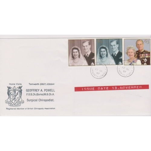 821 - 1997 - Royal Wedding - FDC with FD1 '17 oct 1997' pre-release error - issue date 13th Nov 1997 - Ex ... 