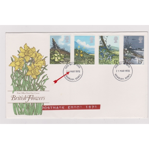 746 - 1979 (21 March) - Spring Wild Flowers Set - on P.O FDC Post Mark Error 21st March 11978! - Ex Robert... 