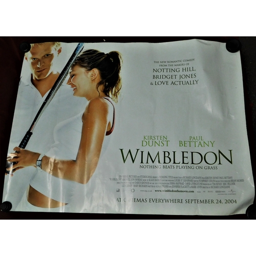 261 - Posters (5) - 'Wimbledon' starring Kirsten Dunst & Paul Bettany, black and white print of Brass Rubb... 