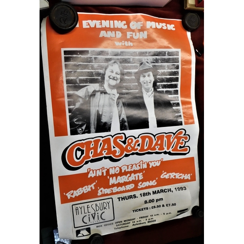 264 - Posters (4) - 'Chas 'N' Dave'-in Concert at Aylesbury Civic Centre Thursday March 18th 1993, 'Termin... 