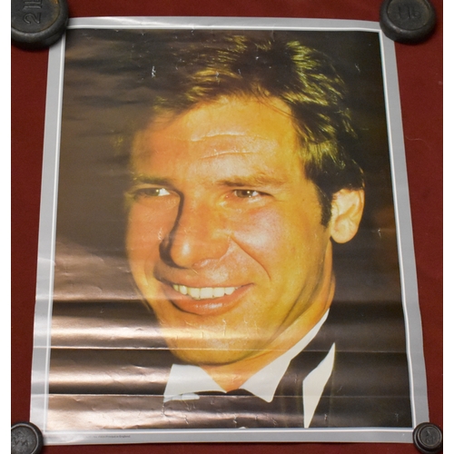 268 - Posters - Harrison Ford famous personalities Poster measurements 50cm x 40cm, coloured, Schlitz - 'T... 