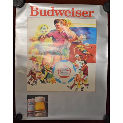 276 - Posters - 'Budweiser' - coloured clear posters with red border-measures 60cm x 42cm, Shipping Throug... 