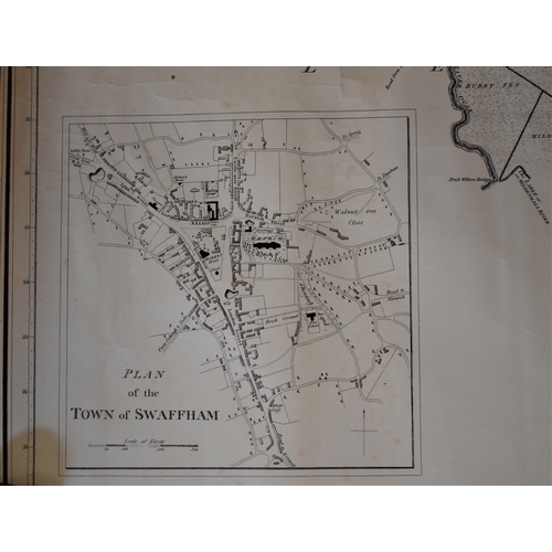 288 - Posters - Map of the Town of Swaffham and surrounding areas. Vintage measurements 61cm x 61cm, Hunst... 