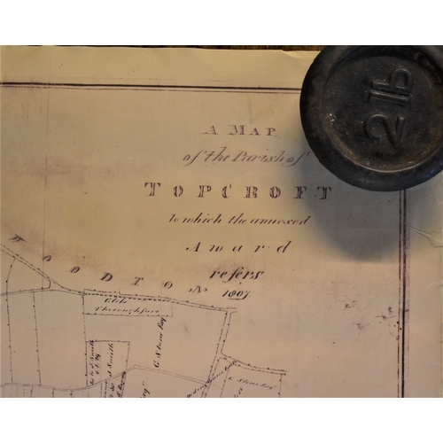 288 - Posters - Map of the Town of Swaffham and surrounding areas. Vintage measurements 61cm x 61cm, Hunst... 