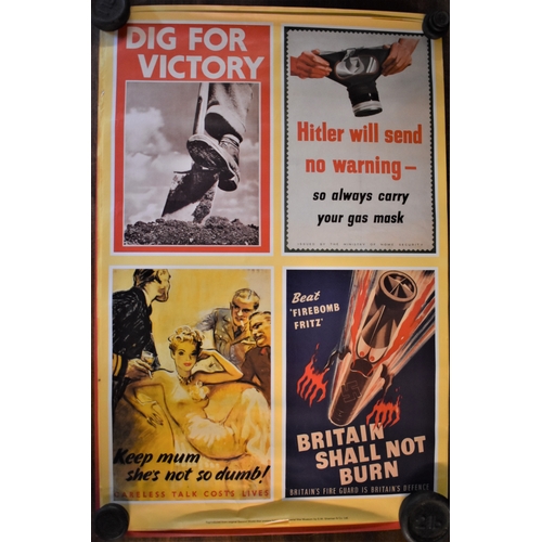 292 - Propaganda Posters (7) Careless Talk posters retro, Dig for Victory posters retro, measurements 75cm... 