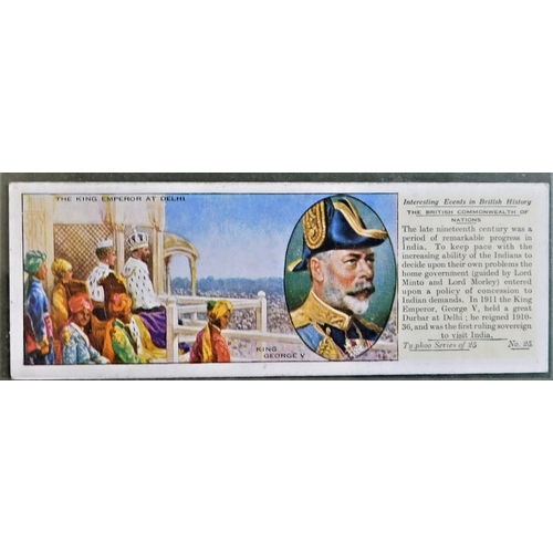 409 - Framed Picture of Typhoo - Interesting Events in British History - full set (25) excellent condition... 