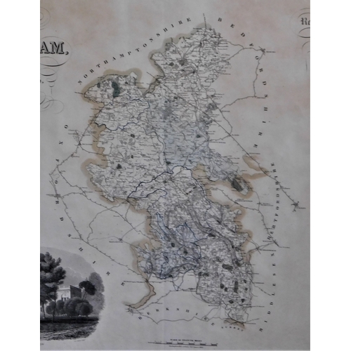 422 - Map of the County of Buckingham from an actual survey made in the years 1832 & 1833. A beautifully e... 